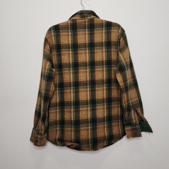 Vintage 70s Wool Button Shirt KMart Large Wool Blend Groovy Rockabilly - Picture 5 of 7